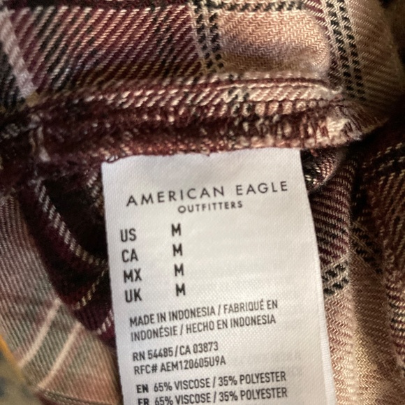Burgundy Flannel By American Eagle - Picture 5 of 7